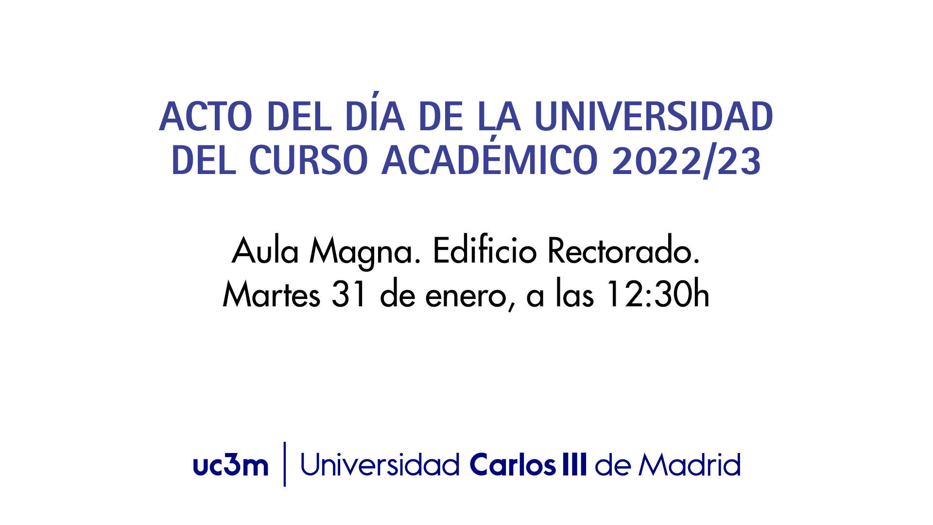 Acto del Día de la Universidad del Curso Académico 2022/23